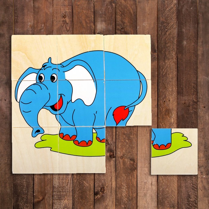 Пазл малый "Слоник", 9 элементов