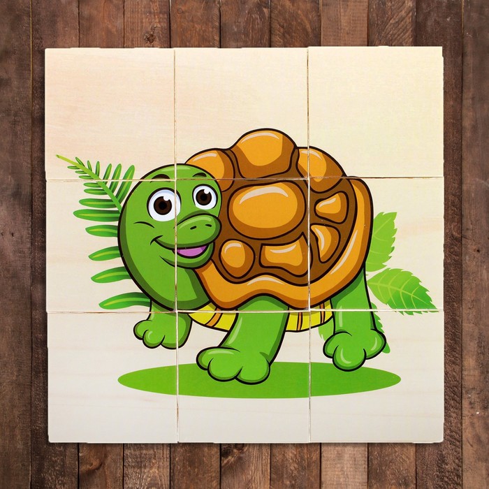 Пазл малый "Черепашка", 9 элементов