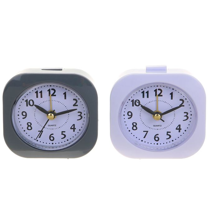 Будильник d=6,с закругленными краями, микс 8х3х7см