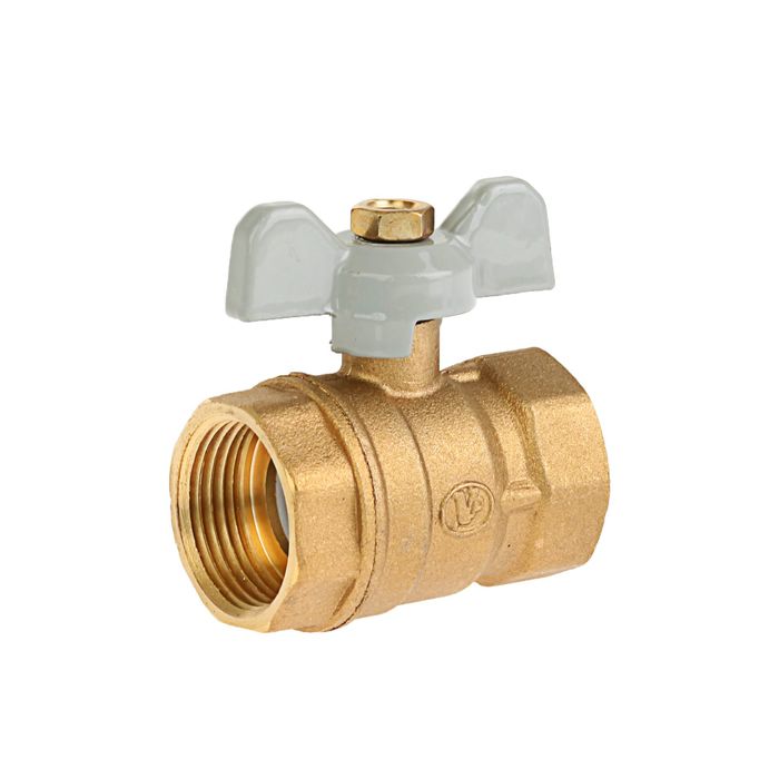 Кран шаровой, внутренняя/внутренняя резьба 3/4", бабочка