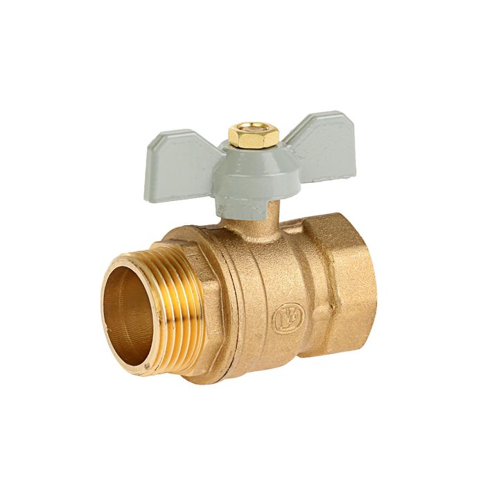 Кран шаровой, внутренняя/наружная резьба, 1", бабочка