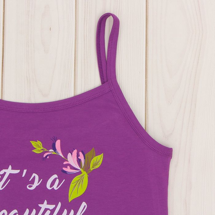 Комплект женский (майка, шорты) 8828 цвет фиолетовый, р-р 48