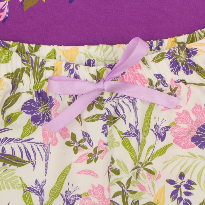 Комплект женский (майка, шорты) 8828 цвет фиолетовый, р-р 48