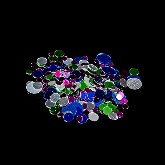 Камифубуки для декора ногтей, 1гр, цвет зелёный/розовый/серебряный/синий