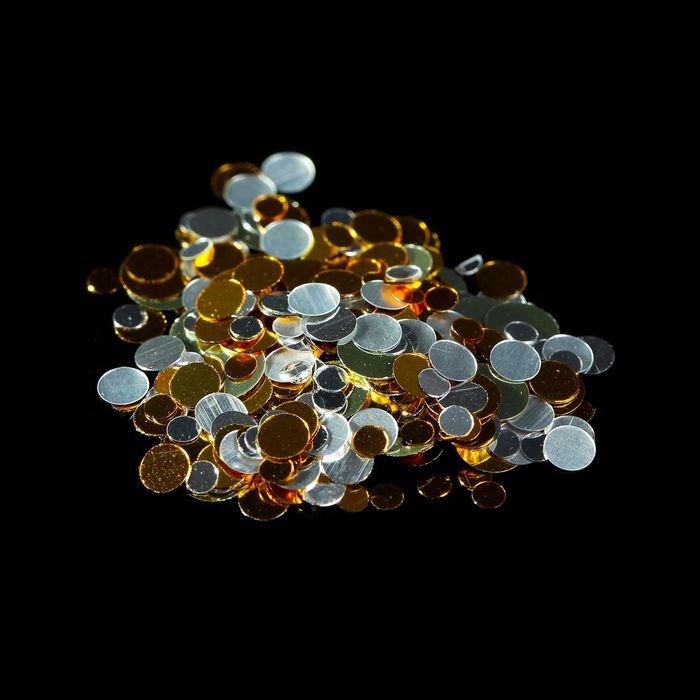 Камифубуки для декора ногтей, 1гр, цвет золотой/серебряный