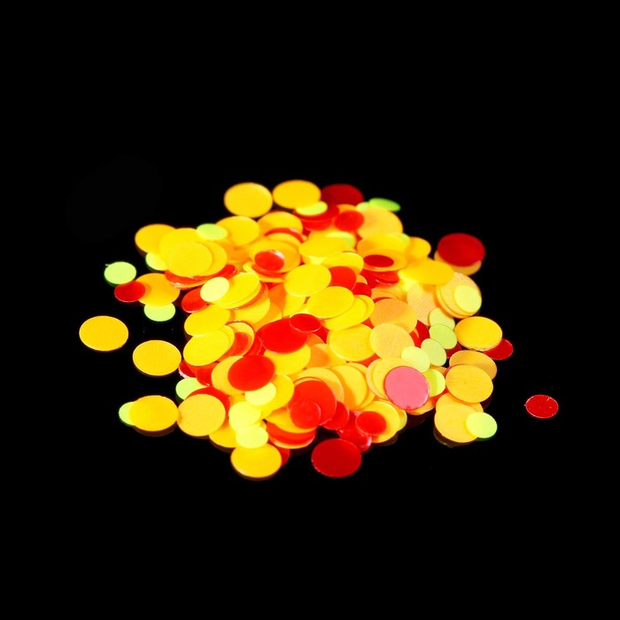 Камифубуки для декора ногтей, 1гр, цвет жёлтый/красный