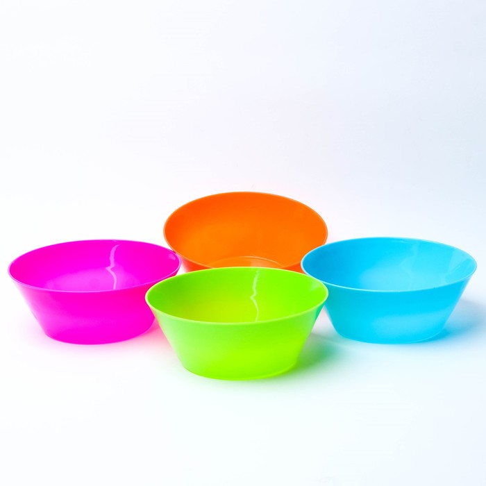 Набор детских мисок, 500 мл, 4 шт., цвета МИКС