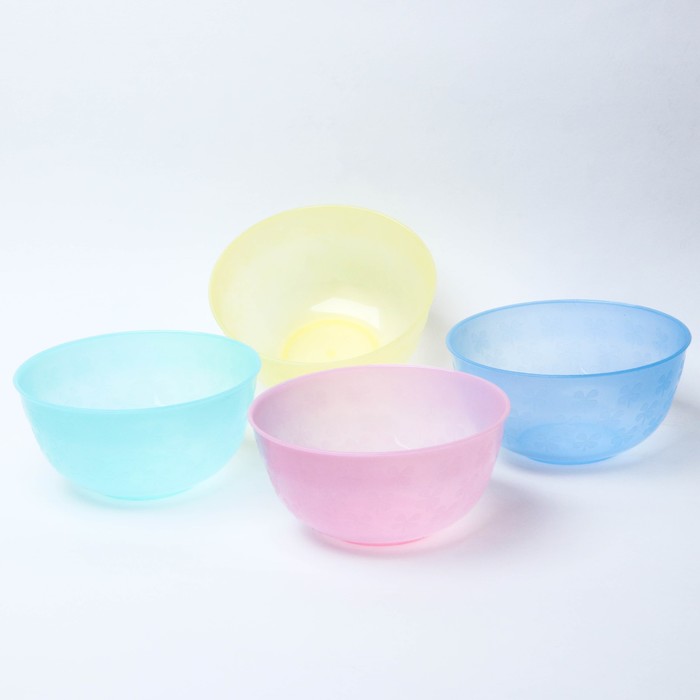 Набор детских мисок, 400 мл, 4 шт., цвета МИКС