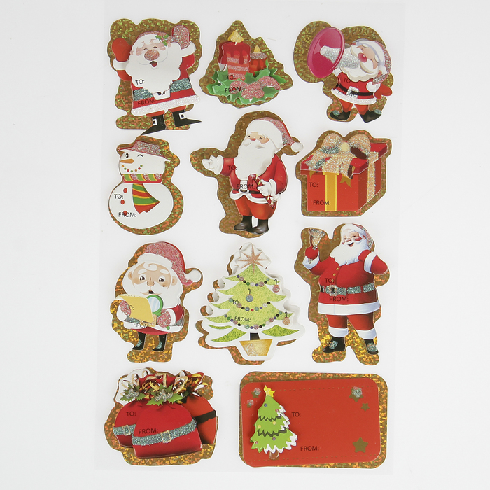 Наклейка "Дедушка Мороз" МИКС 29х16 см