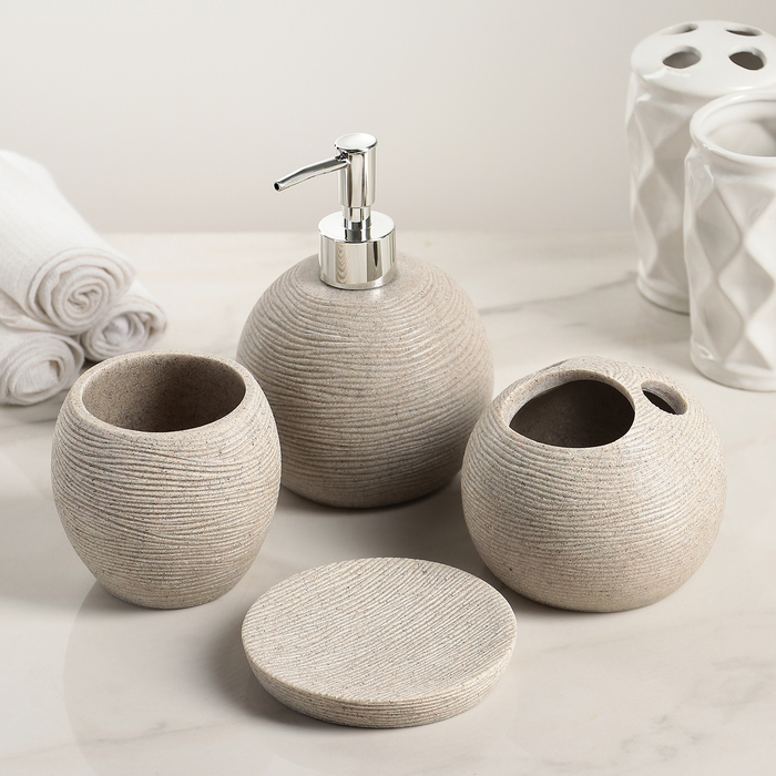 Набор аксессуаров для ванной комнаты, 4 предмета "Ардженто"