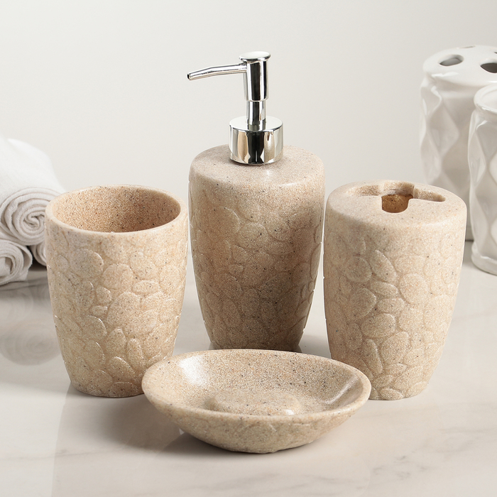 Набор аксессуаров для ванной комнаты, 4 предмета "Франческа"