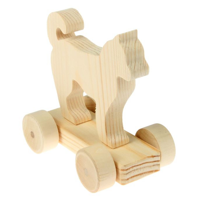 Заготовка для творчества "Собака на платформе" 12см