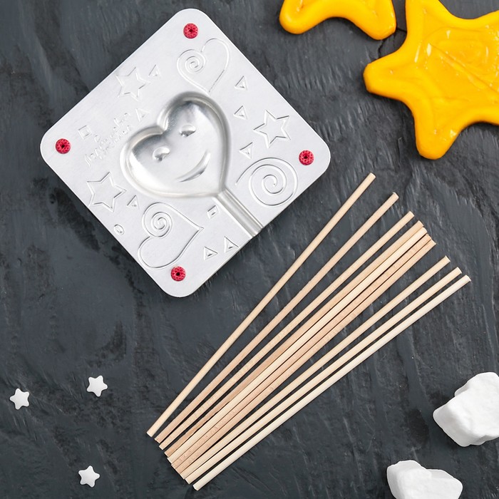 Набор для приготовления леденцов и мармелада "Сердечко", цвет МИКС