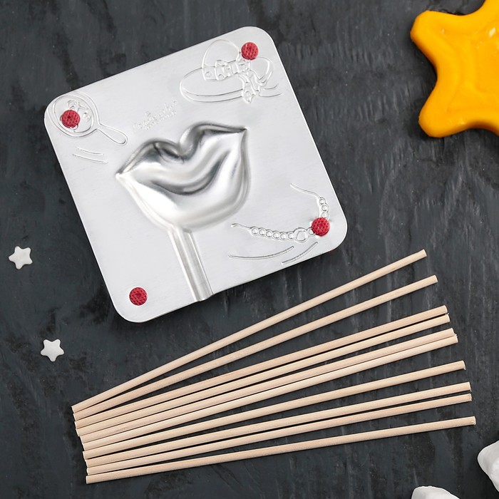 Набор для приготовления леденцов и мармелада "Губы", цвет МИКС