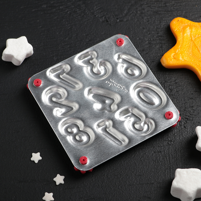 Форма для приготовления мармелада "Цифры", цвет МИКС