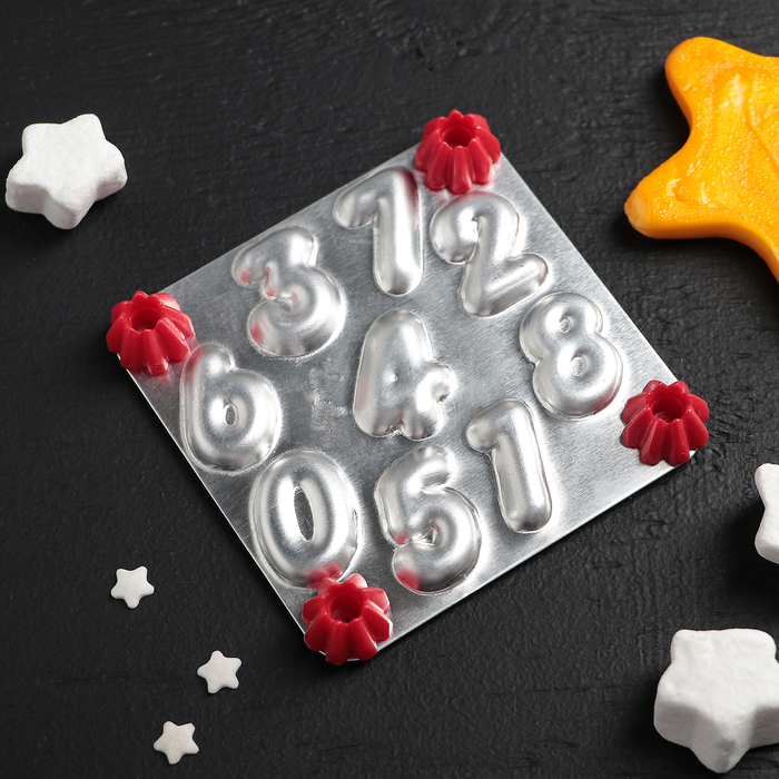 Форма для приготовления мармелада "Цифры", цвет МИКС