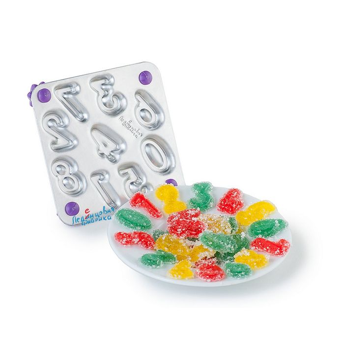 Форма для приготовления мармелада "Цифры", цвет МИКС