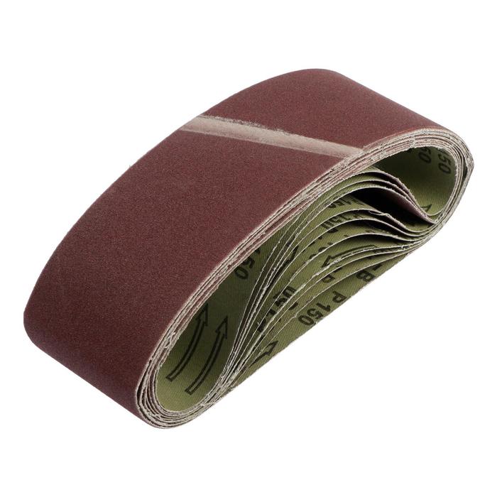 Лента абразивная бесконечная TUNDRA basic на тканевой основе, 75 х 533 мм, Р150, 10 шт.