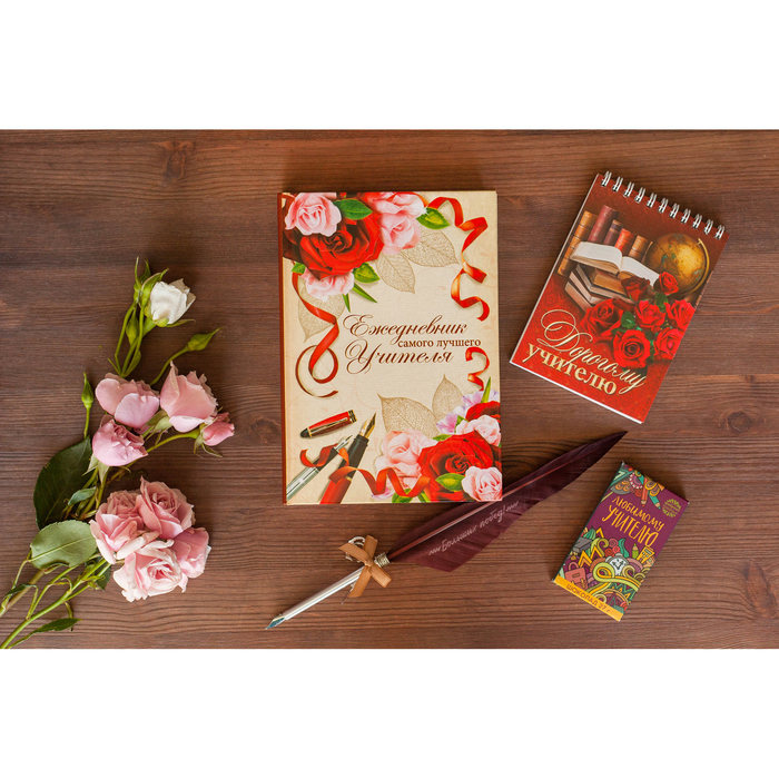 Перо для письма подарочное "Бесценному учителю"