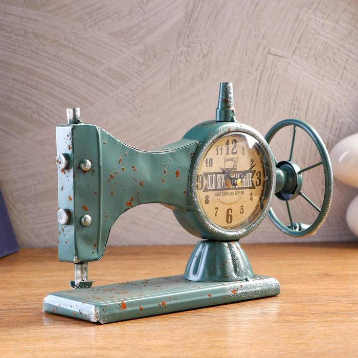 Часы настольные ретро LOFT, Швейная машинка 32*22*12см