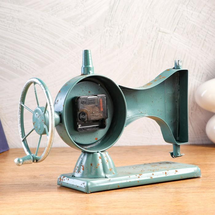 Часы настольные ретро LOFT, Швейная машинка 32*22*12см