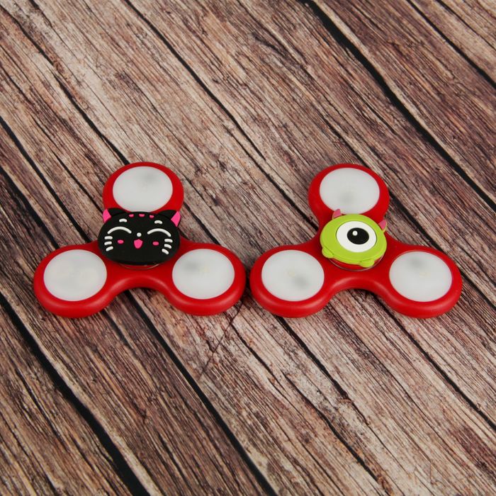 Спиннер-вертушка "Happy", светящийся, микс