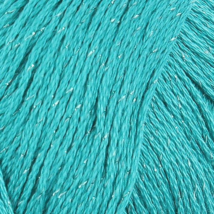 Пряжа "Блестящее лето" 95% мерсериз.хлопок, 5% метанит 380м/100гр (511-Зелёнка)
