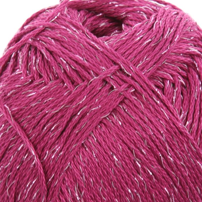 Пряжа "Блестящее лето" 95% мерсериз.хлопок, 5% метанит 380м/100гр (87-Т.лиловый)