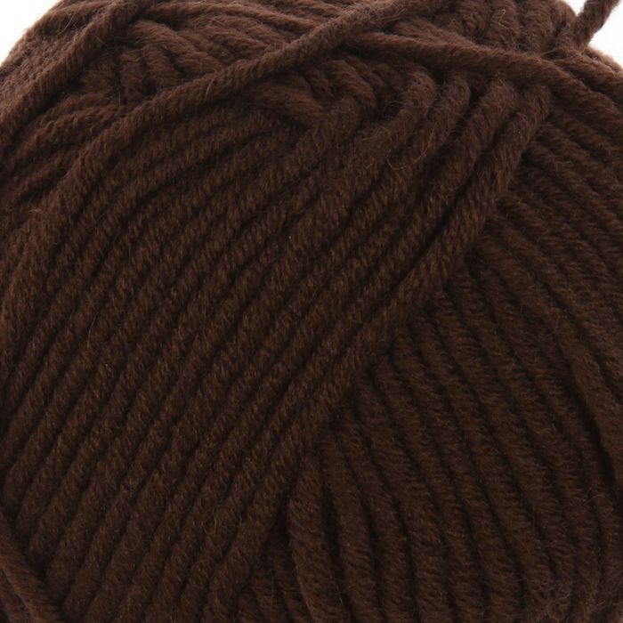 Пряжа "Зимняя премьера" 50%меринос.шерсть, 50% акрил объёмный 150м/100гр (17-Шоколад)
