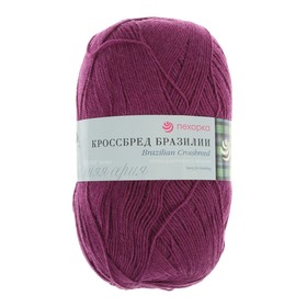 

Пряжа "Кроссбред Бразилии" 50%меринос.шерсть, 50% акрил 500м/100гр (567-Т.фиалка)