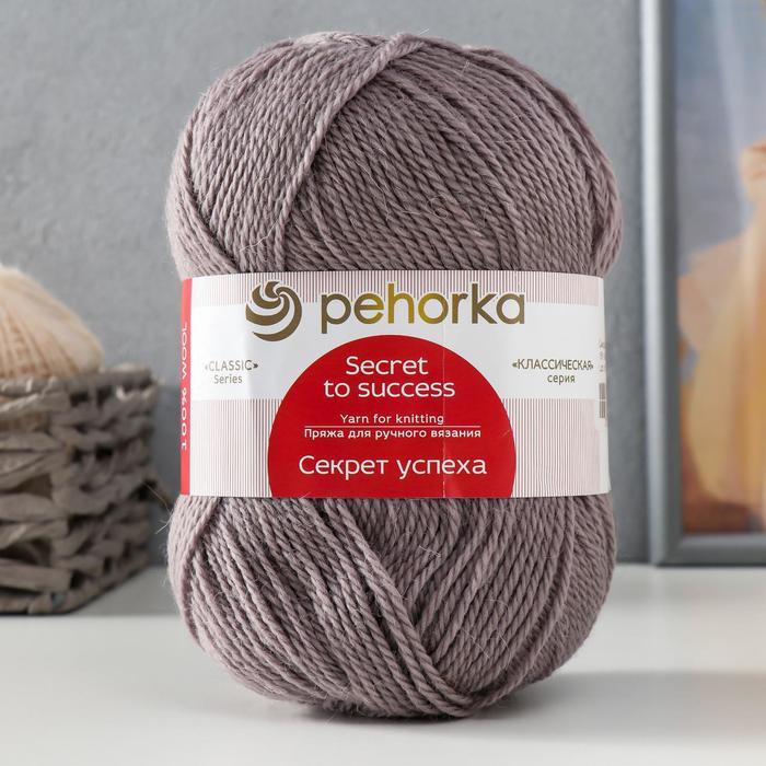 Пряжа "Секрет успеха" 100% шерсть 250м/100гр (161-Мокко)