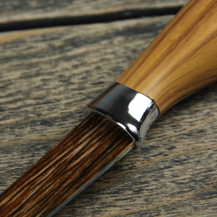 Нож с антиналипающим покрытием "Дерево" лезвие 8,5 см, цвета МИКС