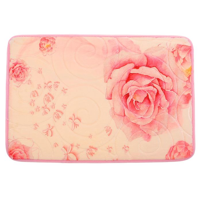 Коврик для ванной &quot;Розы и бабочки&quot;