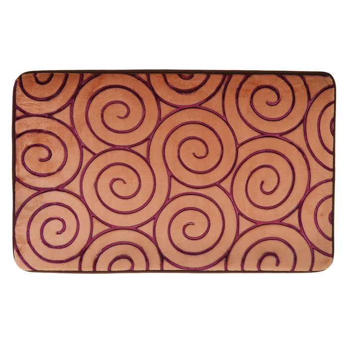 Коврик для ванной "Завитки шоколад"