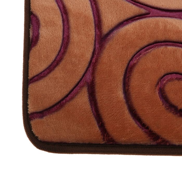 Коврик для ванной "Завитки шоколад"