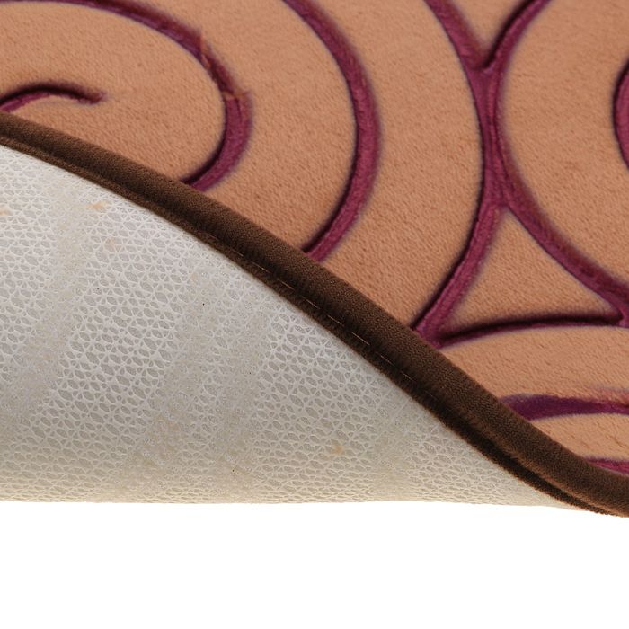 Коврик для ванной "Завитки шоколад"