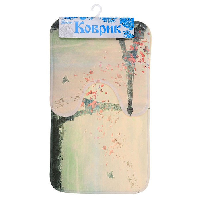 Набор ковриков для ванной и туалета "Париж" 2 шт