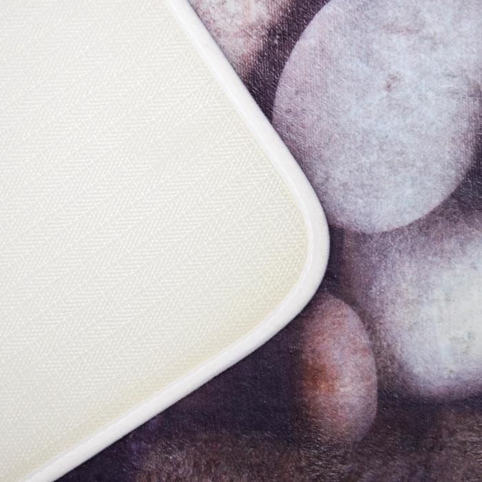 Набор ковриков для ванной и туалета "Камни" 3 шт