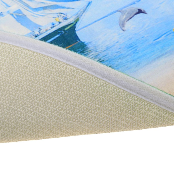 Набор ковриков для ванной и туалета "Пляж" 3 шт