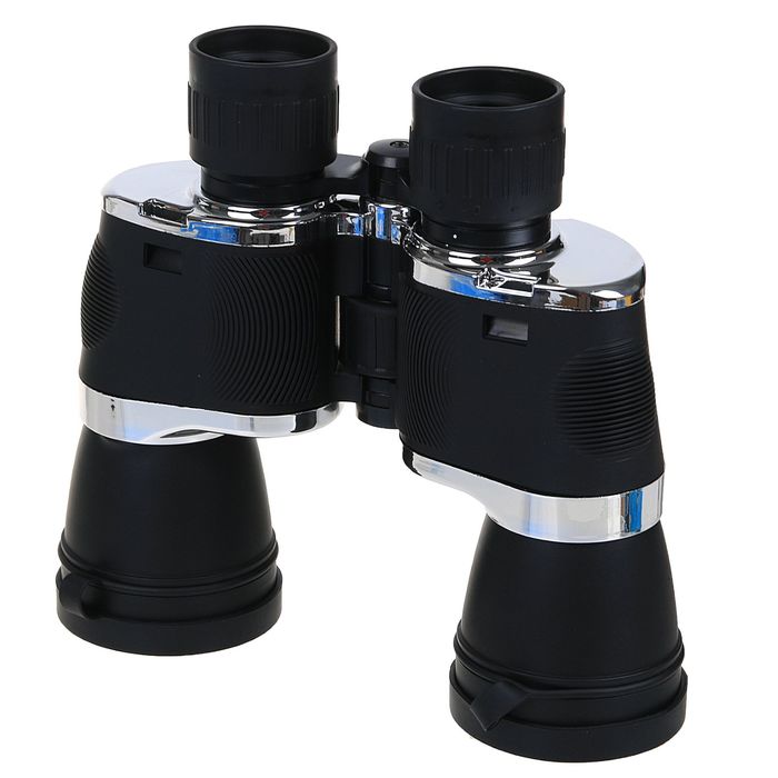 Бинокль 7х50, 750WD, чёрный с хромированными накладками, 19.5х18х6 см