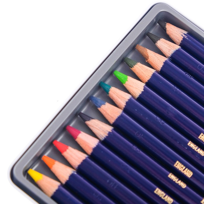 Карандаши художественные акварельные Derwent Inktense 12цв Чернильные мет.кор 0700928