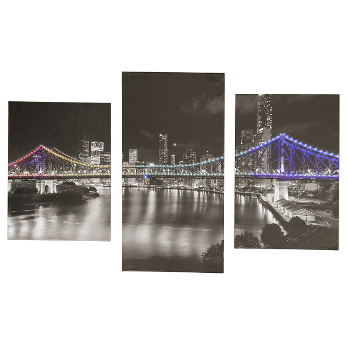 Модульная картина на подрамнике "Разноцветный мост", 33×25, 33×50, 33×65 см, 99×65 см