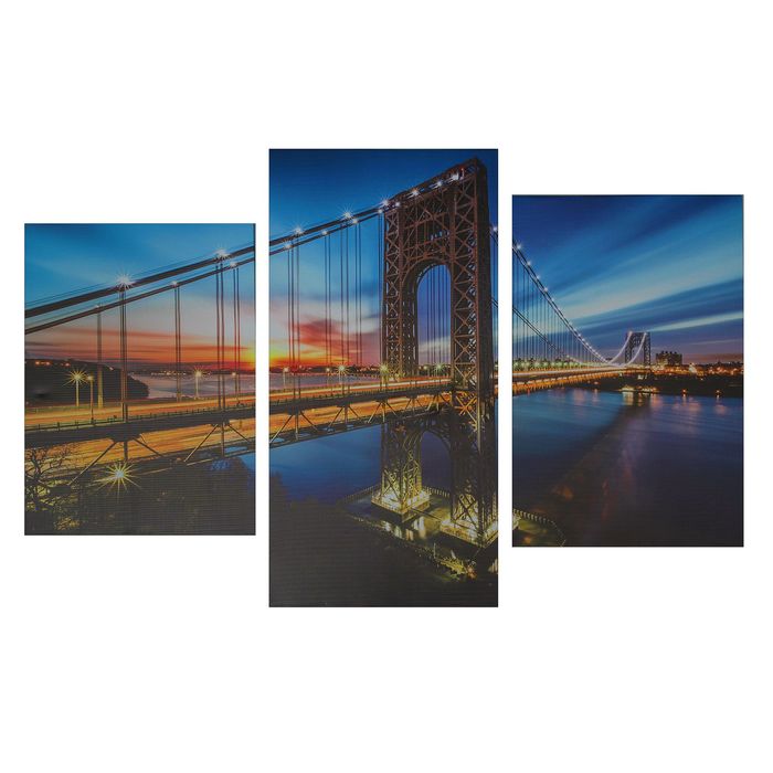 Модульная картина на подрамнике "Городской мост"
