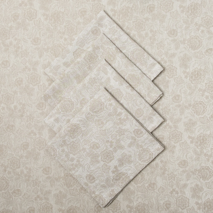 Набор столовый "Этель" Афелия скатерть 150х150 см, салфетки 40х40 см 6 шт., хлопок 100% ВМГО 0409