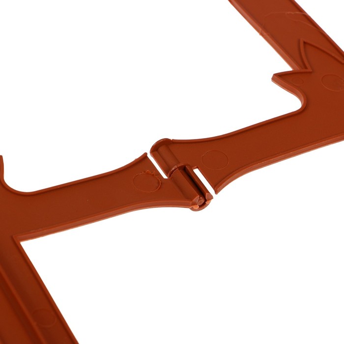 Ограждение декоративное, 33 х 267 см, 7 секций, пластик, терракотовое, «Роскошный сад»