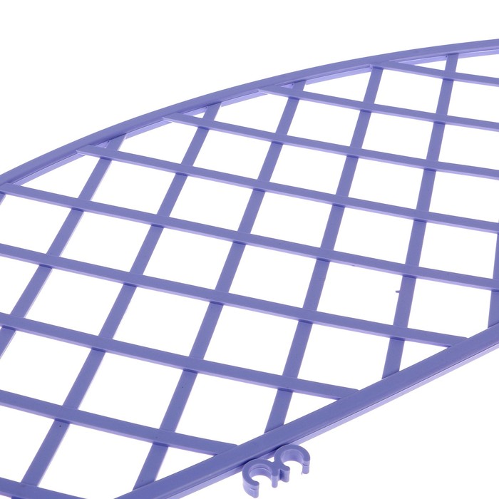 Ограждение декоративное, 36.5 х 220 см, 5 секций, пластик, фиолетовое, «Решётка»