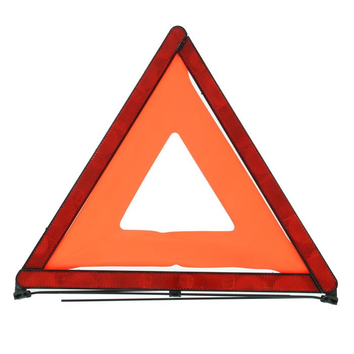 Знак аварийной остановки, с мягкой флюоресцирюущей полосой, в чехле