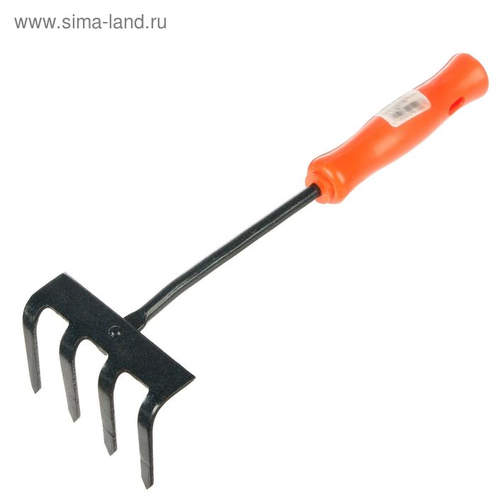 

Малые прямые грабли, 4 зубцов, длина 31 см, металл, пластиковая ручка