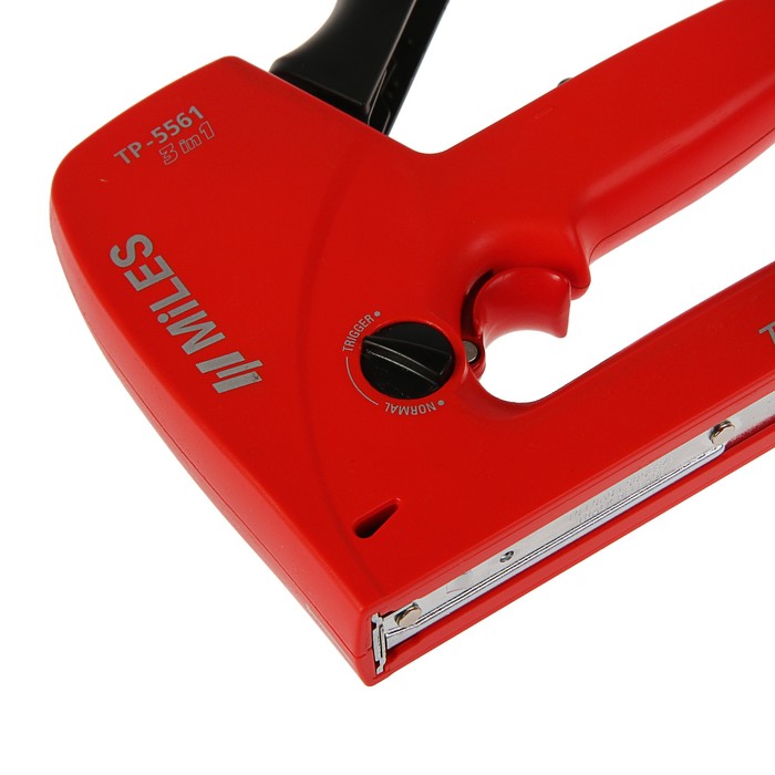 Степлер мебельный Miles, 6-14 мм, тип 41, 48, 53, пластик.корпус, механизм спускового крюка