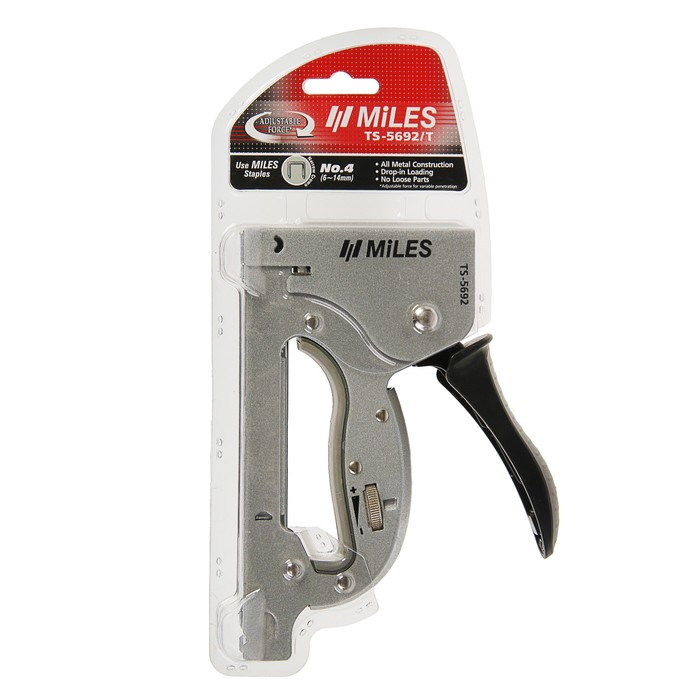 Степлер мебельный Miles, 6-14 мм, тип скоб 140, металлический корпус